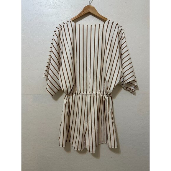 Womans Striped Jumpsuit Sz S/M Minimal Quiet Luxury Capsule Beachy Resort Cruise - Picture 9 of 14
